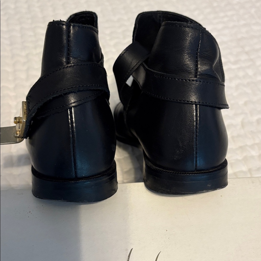 Topshop Black Leather women’s ankle boots - Picture 7 of 9